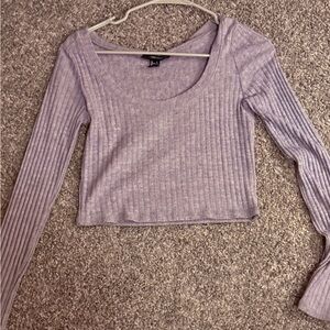 Forever 21 Heather Gray Ribbed Top
